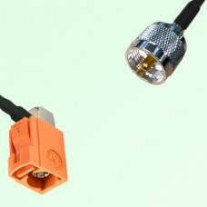 FAKRA SMB M 2003 pastel orange Female Jack RA to UHF Male Plug Cable