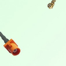 FAKRA SMB M 2003 pastel orange Male Plug to IPEX Cable
