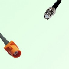 FAKRA SMB M 2003 pastel orange Male Plug to Mini UHF Female Jack Cable