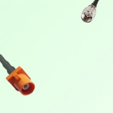 FAKRA SMB M 2003 pastel orange Male Plug to Mini UHF Male Plug Cable