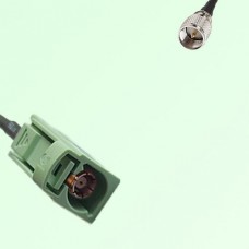 FAKRA SMB N 6019 pastel green Female Jack to Mini UHF Male Plug Cable
