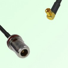 N Bulkhead Female M16 1.0mm thread to MMCX Female RA RF Cable Assembly