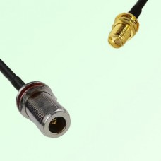 N Bulkhead Female M16 1.0mm thread to RP SMA Bulkhead Female RF Cable