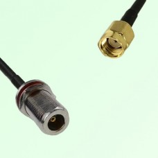 N Bulkhead Female M16 1.0mm thread to RP SMA Male RF Cable Assembly