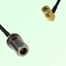 N Bulkhead Female M16 1.0mm thread to RP SMA Male RA RF Cable Assembly
