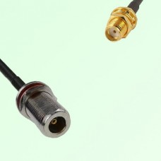 N Bulkhead Female M16 1.0mm thread to SMA Bulkhead Female RF Cable