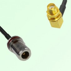 N Bulkhead Female M16 1.0mm thread to SMA Bulkhead Female RA RF Cable