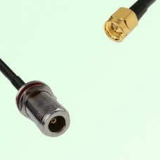 N Bulkhead Female M16 1.0mm thread to SMA Male RF Cable Assembly