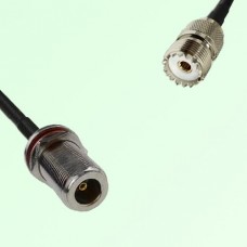 N Bulkhead Female M16 1.0mm thread to UHF Female RF Cable Assembly