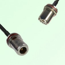N Bulkhead Female M16 1.0mm thread to UHF Bulkhead Female RF Cable