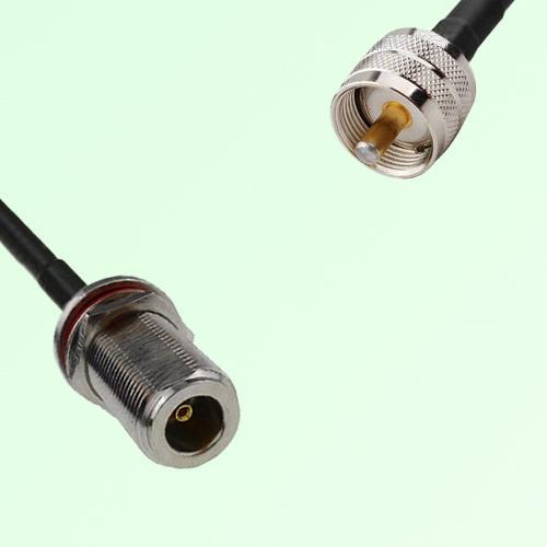 N Bulkhead Female M16 1.0mm thread to UHF Male RF Cable Assembly