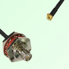 RP SMA Bulkhead Female M16 1.0mm thread to MMCX Male RA RF Cable