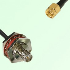 RP SMA Bulkhead Female M16 1.0mm thread to SMA Male RF Cable Assembly