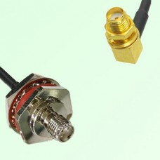 SMA Bulkhead Female M16 1.0mm to SMA Bulkhead Female RA RF Cable