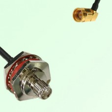 SMA Bulkhead Female M16 1.0mm thread to SMA Male RA RF Cable Assembly