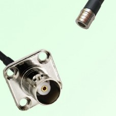 BNC Female 4 Hole Panel Mount to QMA Male  RF Cable Assembly