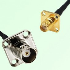 BNC Female Panel Mount to SMA Female Panel Mount  RF Cable Assembly
