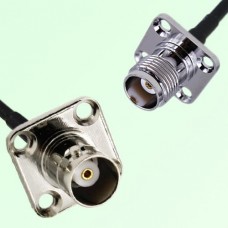 BNC Female Panel Mount to TNC Female Panel Mount  RF Cable Assembly