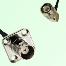 BNC Female 4 Hole Panel Mount to TNC Male RA  RF Cable Assembly