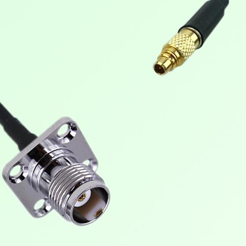TNC Female 4 Hole Panel Mount to MMCX Male  RF Cable Assembly