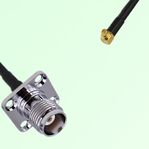 TNC Female 4 Hole Panel Mount to MMCX Male RA  RF Cable Assembly