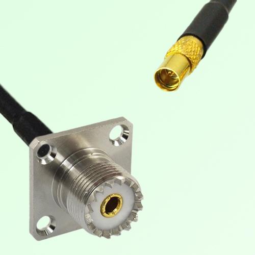 UHF Female 4 Hole Panel Mount to MMCX Female  RF Cable Assembly