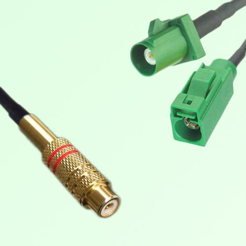 RCA Female to FAKRA SMB E Type Male and Female Y Type Cable Assembly