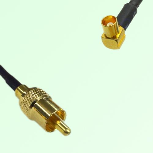 RCA Male to MCX Female Right Angle RF Cable Assembly