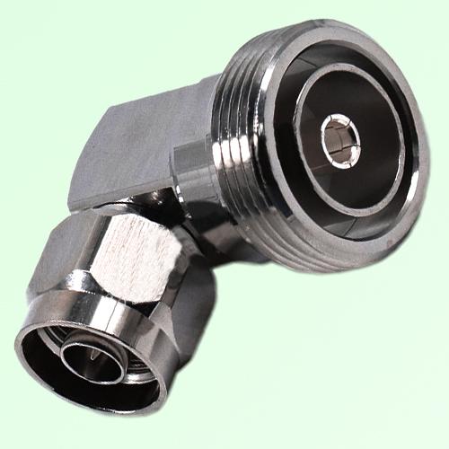 Right Angle 7/16 DIN Female Jack to N Male Plug Adapter