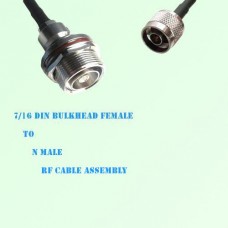 7/16 DIN Bulkhead Female to N Male RF Cable Assembly