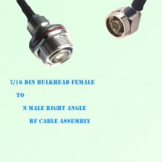 7/16 DIN Bulkhead Female to N Male Right Angle RF Cable Assembly