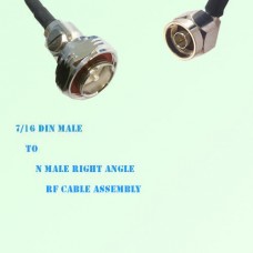 7/16 DIN Male to N Male Right Angle RF Cable Assembly