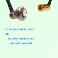 7/16 DIN Male Right Angle to SMA Male Right Angle RF Cable Assembly