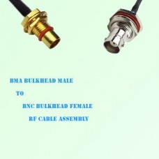 BMA Bulkhead Male to BNC Bulkhead Female RF Cable Assembly