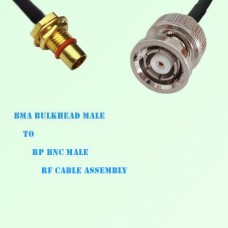 BMA Bulkhead Male to RP BNC Male RF Cable Assembly