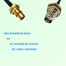 BMA Bulkhead Male to TNC Bulkhead Female RF Cable Assembly