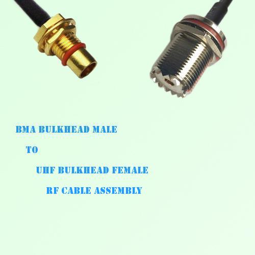BMA Bulkhead Male to UHF Bulkhead Female RF Cable Assembly