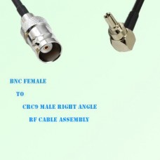 BNC Female to CRC9 Male Right Angle RF Cable Assembly