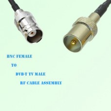 BNC Female to DVB-T TV Male RF Cable Assembly