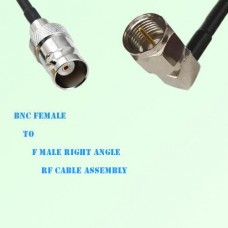 BNC Female to F Male Right Angle RF Cable Assembly