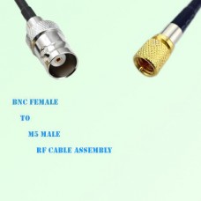 BNC Female to Microdot 10-32 M5 Male RF Cable Assembly