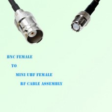 BNC Female to Mini UHF Female RF Cable Assembly