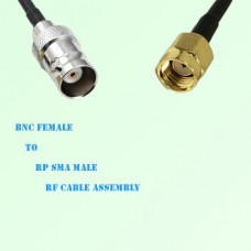 BNC Female to RP SMA Male RF Cable Assembly