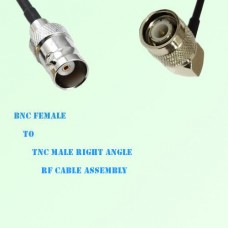 BNC Female to TNC Male Right Angle RF Cable Assembly