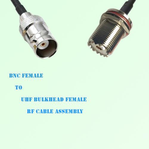 BNC Female to UHF Bulkhead Female RF Cable Assembly
