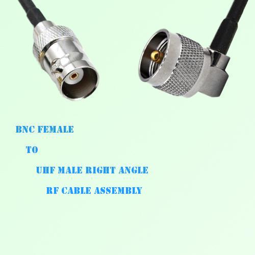 BNC Female to UHF Male Right Angle RF Cable Assembly