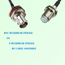 BNC Bulkhead Female to F Bulkhead Female RF Cable Assembly