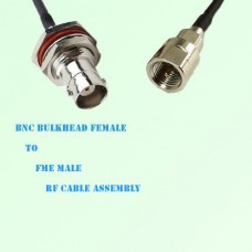 BNC Bulkhead Female to FME Male RF Cable Assembly