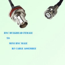BNC Bulkhead Female to Mini BNC Male RF Cable Assembly