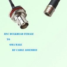 BNC Bulkhead Female to QMA Male RF Cable Assembly